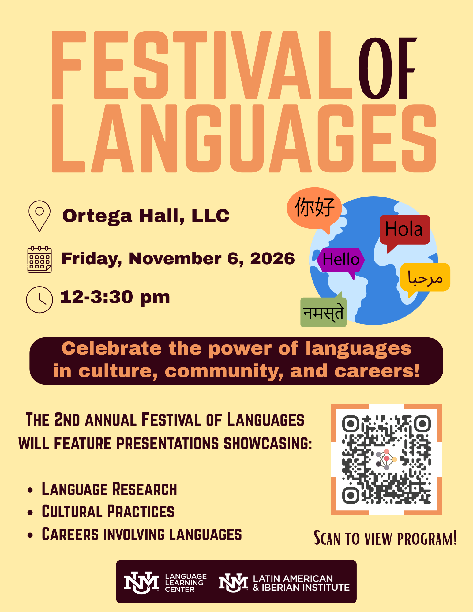 Festival of Languages flyer